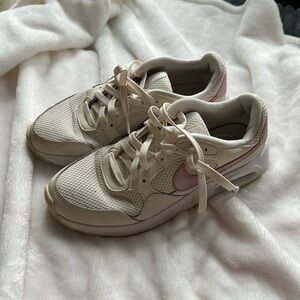 Nike White and Pink Low-Top Sneakers